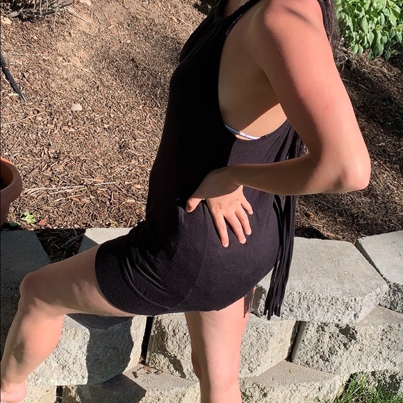 Black fringe tunic top - Picture 2 of 3